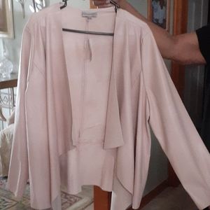 New never worn pink faux leather jacket